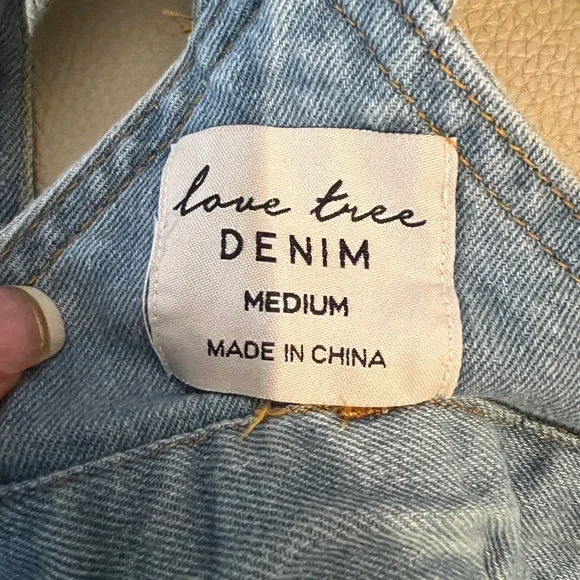 Love Tree Light Blue Denim Overalls - Picture 7 of 7